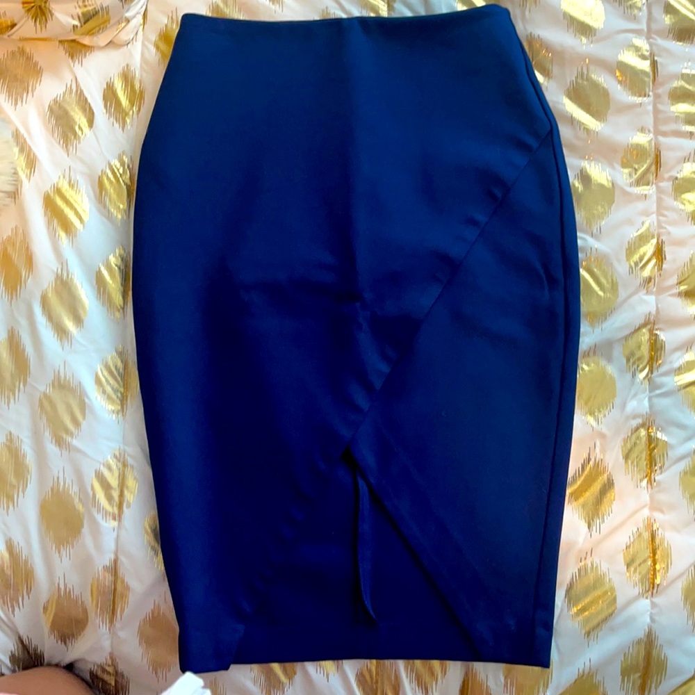 EXPRESS blue skirt opening in the front